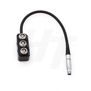 Imagem de HangTon Caixa de cabo divisor de energia RS 3 pinos macho para 2 x 0B 2 pinos 1 x Fischer RS 3 pinos fêmea