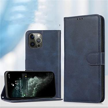 Imagem de Couro de luxo para iphone 14 13 12 mini 11 pro x xs max xr 8 7 6 6s plus se 2020 carteira cartão magnético capa de telefone, azul, para iphone 13 mini 5.4 polegadas