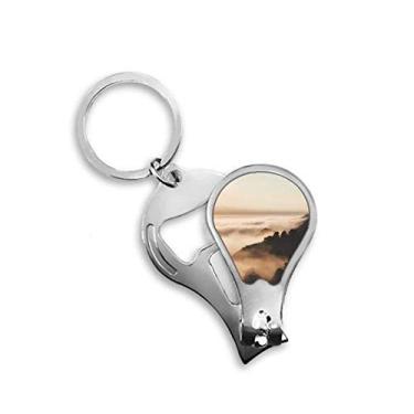 Imagem de Sunrise Sunset Mountain Fog Paisagem Céu Cortador de Unhas Abridor Chaveiro Tesoura