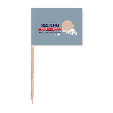 Imagem de China Pequim Great Hall People bandeiras de palito de dente marcador topo decoração de festa