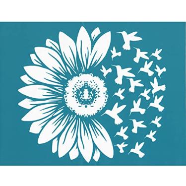 Imagem de Estêncil de serigrafia autoadesivo para impressão de serigrafia, estêncil de malha de estêncil de flor para decoração de pintura de tecido de travesseiro de camiseta faça você mesmo
