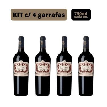 Imagem de Vinho Argentino Tinto Malbec Rutini Kit 4 Und 750ml