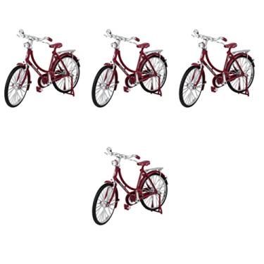 Imagem de ORFOFE 4pcs Gifts Game Bikes Decoration Ornament Classical Office Racing Mountain Collections Riding Cake Lovers Ironwork Tabletop Office- Sculpture Room Adults Finger Boys Art Classic