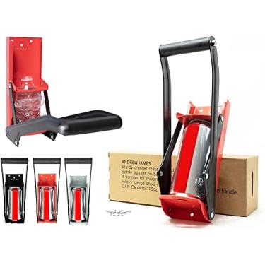 Imagem de Triturador de latas resistente de 355 ml e 473 ml também para garrafas de plástico e abridor de garrafas – esmaga refrigerante, cerveja, pop latas – reciclar latas de alumínio é ótimo para o meio ambiente – Andrew James