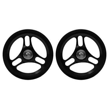 Imagem de Fancyes Roda Fácil Ultraleve para Transporte de Dobrável, Componentes de Acessórios de Parafusos de Liga de Titânio, Preto
