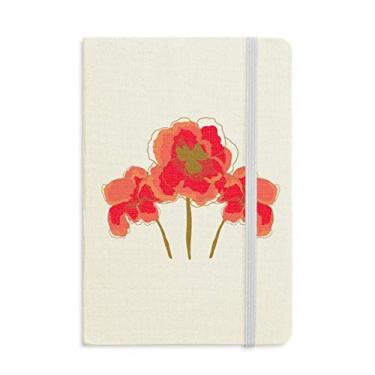 Imagem de Caderno de flores com pintura de milho em tecido oficial capa dura para diário clássico