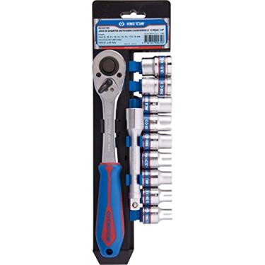 Imagem de KingTony BR Jogo De Soquete Sextavado E Acessórios Em Suporte Com 11 Peças - 1/2' Kingtony - Sc4301Mr