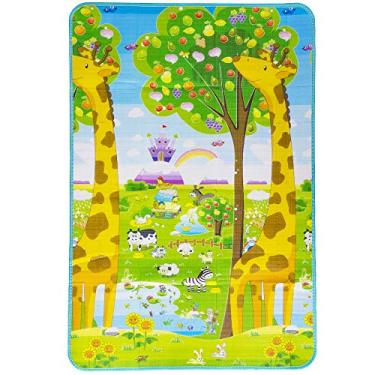 Imagem de Ibimboo Tapete Girafa Abc Dupla Face Portátil Multicolorido Grande