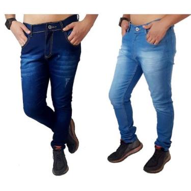 Imagem de Kit Com 2 Calças Jeans Masculina Elastano - Mania Do Jeans