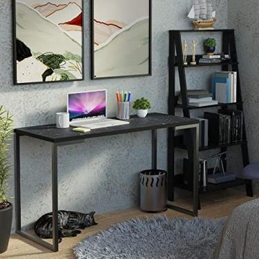 Imagem de Conjunto Escritório Home Office com Mesa Industrial + Estante Escada Madesa