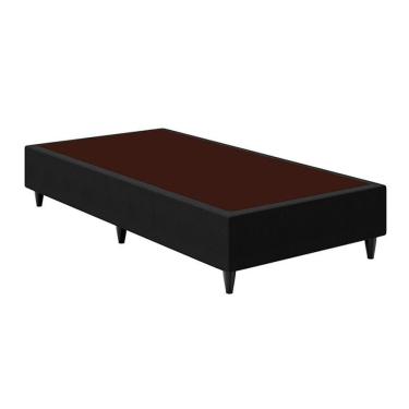Imagem de Base Box Solteiro VZ Corino Preto 38X188X90 Ortobom