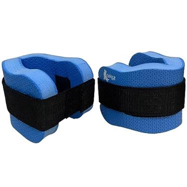 Imagem de Par Caneleiras Aquática Piscina Hidroginástica 2 à 3kg DF1098 Azul Dafoca Sports