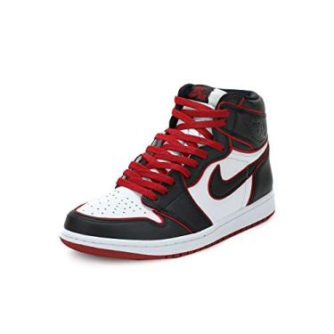 Imagem de Nike Tênis masculino Air Jordan 1 Retro High OG, Preto/vermelho academia - branco, 41