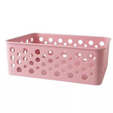 Imagem de Cesto Caixa Organizadora Multiuso Rattan Armário Cozinha Despensa Banheiro Livros Pequena 19 x13,8 x 6,5cm