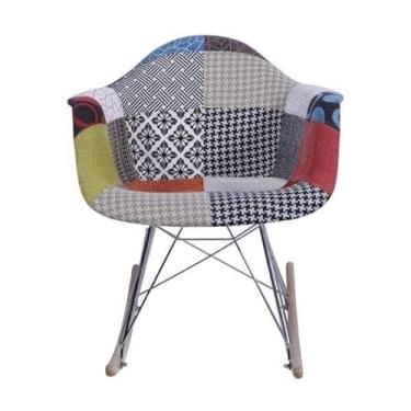Imagem de Cadeira Eames de Balanço 1122 Or Design Patchwork