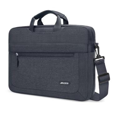Imagem de Bolsa de ombro para laptop MOSISO compatível com MacBook Pro de 13 a 13,3 polegadas, MacBook Air, notebook, pasta de poliéster com profundidade ajustável na parte inferior, cinza espacial