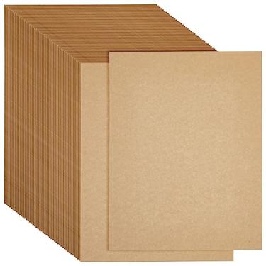 Imagem de Best Paper Greetings Pacote com 48 folhas de papel kraft para casamento, cartolina marrom para convites de festa, anúncios, desenho, projetos de bricolage, artes e artesanato, tamanho carta, 120 g/m²