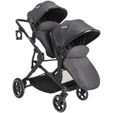 Imagem de Carrinho para Gemeos Berço Passeio Moises Kiddo Pair Grafite