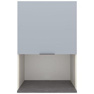 Imagem de Armário Aéreo Bartira Cristal MDP 15mm com Nicho para Micro-ondas e 1 Porta - 60cm de largura