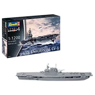 Imagem de Revell 05824 USS Enterprise CV-6 escala 1:1200 Kit de modelo de plástico não construído/sem pintura
