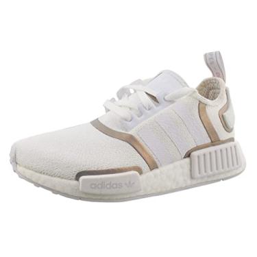 Imagem de adidas Tênis feminino NMD_r1's, Branco/Marrom Metálico - Branco, 36