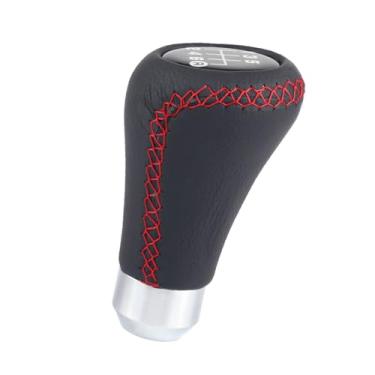 Imagem de Botão de câmbio universal para carro Gorgeri, PU 6 Speed Gear Shift Knob Shifter Stick Head com 3 mangueiras (vermelho)