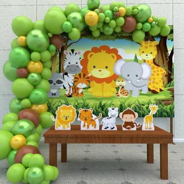 Imagem de Kit Decoração Festa de Aniversário Infantil Safari Animais Desenho
