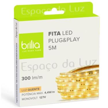 Imagem de Fita Led Plug &Amp Play 2.700K 5 Metros Ip66 22W (4,4W/M) - 127V - Bri