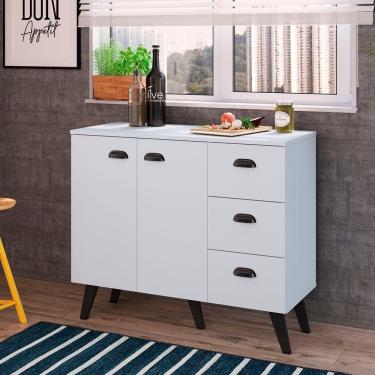 Imagem de Balcão Retrô Art In Móveis MIA900 Mia Coccina 2 Portas 3 Gavetas