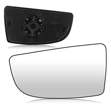 Imagem de Vidro espelhado aquecido do lado esquerdo do motorista compatível com Ford Transit T150 T250 T350 2015 2016 2017, espelho convexo de vista lateral com placa traseira, substituição para CK4Z17K707B