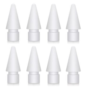 Imagem de 8 Pcak iPencil pontas adequadas para Apple Pencil Stylus 2ª geração iPad Pro Pencil 1ª geração e 2ª geração, pontas de lápis para iPad, controle preciso, à prova de desgaste, branco
