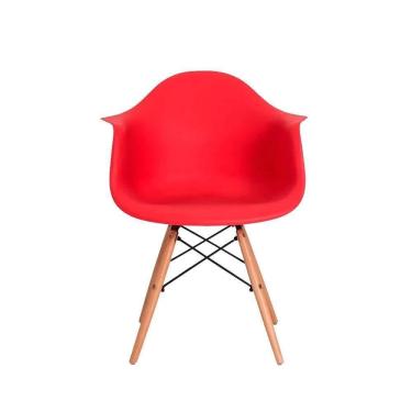 Imagem de Cadeira Prizi Eames Com Braço E65 Vermelha