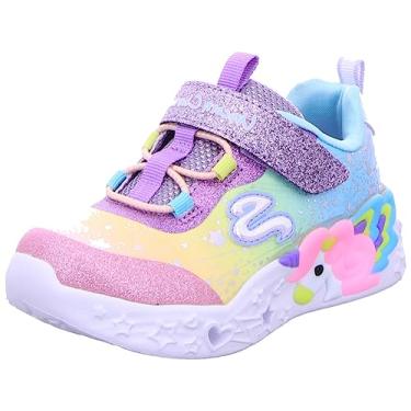 Imagem de Skechers Kids Girls Unicorn Charmer Sneaker, Purple/Multi, 5 Toddler