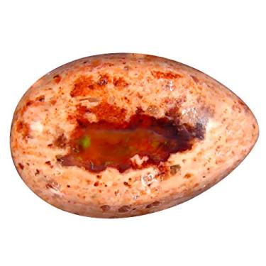 Imagem de Pedra preciosa solta de opala de fogo matriz mexicana não aquecida com cabochão de pera 9,28 ct (16 x 11 mm)
