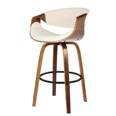 Imagem de BANQUETA NICOLE LINHO CREME BS/MADEIRA