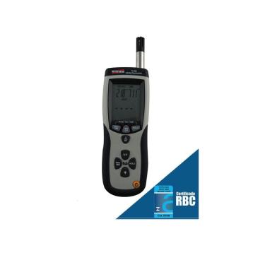 Imagem de Termo Higrômetro Digital Psicrômetro Escala Ponto Orvalho Termômetro Infravermelho Usb Ti-400 Portátil Com Certificado