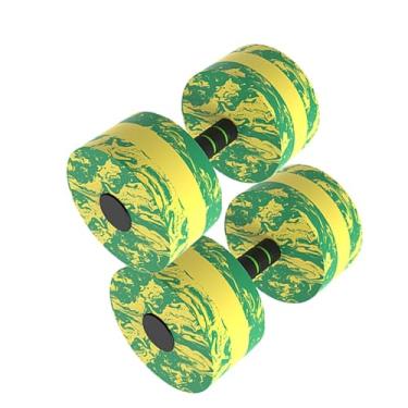 Imagem de Colaxi 2 pçs halteres de água aquáticos halteres piscina leve flutuante halteres de espuma eva para treino de aeróbica de água, Redondo 27x15x15cm