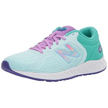 Imagem de New Balance Tênis de corrida infantil Fresh Foam Arishi V2 com cadarço, Azul pálido gelo/jade de verão/heliotrópio, 6 Big Kid