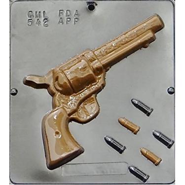 Imagem de Arma revolver com balas molde de chocolate