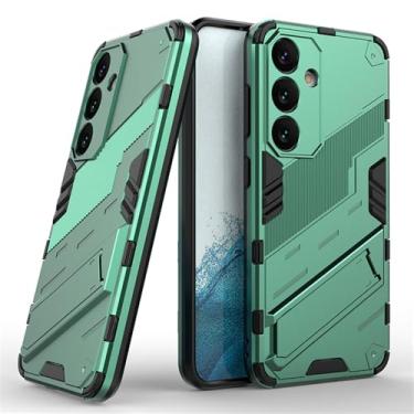 Imagem de Capa para Samsung Galaxy S21 S22 S23 S24 Plus Ultra FE à prova de choque híbrida dupla camada Kickstand capa A05 A05S A15 A25 A35 A55, verde, para S23 FE