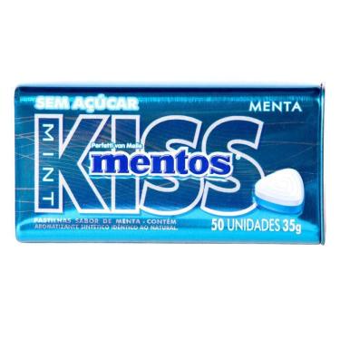 Imagem de Pastilhas Mentos Kiss Sem Açúcar Menta