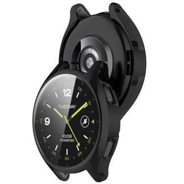 Imagem de LOKEKE Capa protetora compatível com Xiaomi Watch 2, capa protetora de TPU de cobertura total compatível com relógio Xiaomi (preto)