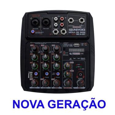 Imagem de Mesa de som soundvoice com interface usb e bluetooth mc4bt