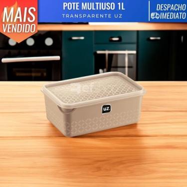 Imagem de Potes Porta Mantimentos Retangular Transparente Multiuso 1L UZ - Uz Ut