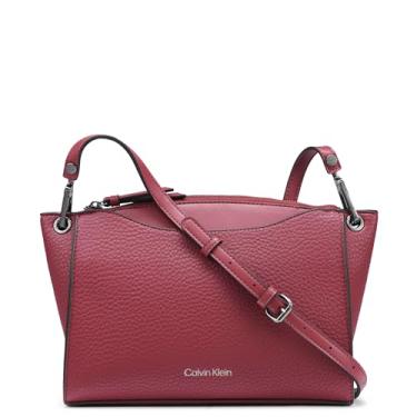Imagem de Calvin Klein Bolsa tiracolo feminina granada com zíper, Cabernet, One Size