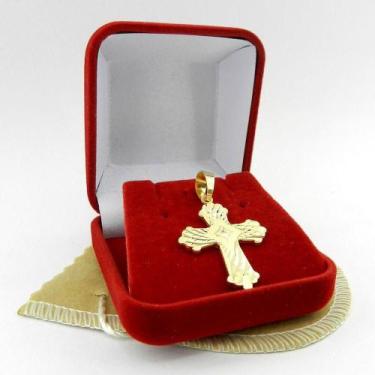 Imagem de Pingente Cruz 30mm Folheado Ouro Pi200 - WNBIJOUTERIAS