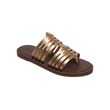 Imagem de Roxy Sandálias femininas sem cadarço Tia, Bronze, 6