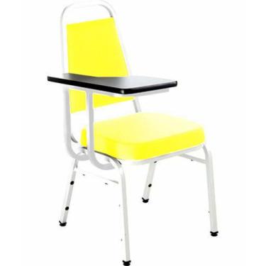 Imagem de Cadeira Universitária Empilhável Linha Hotel Plus Amarelo - Design Off