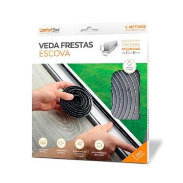 Imagem de Veda frestas escova Impermeável adesivo 5X7 5 metros Comfort Door , Ci