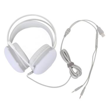 Imagem de Fone de Ouvido para Jogos X25 para PC, Fone de Ouvido para Jogos Com Faixa de Cabeça Ajustável Com Microfone RGB Arco-íris Iluminado Com Fio sobre Fone de Ouvido para PC